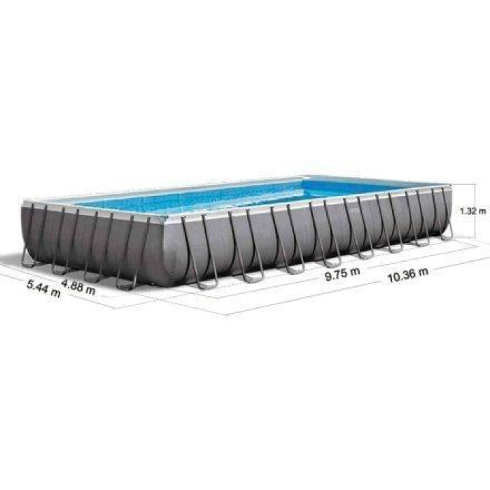Каркасний басейн Intex 26374 (975х488х132 см) (10000 л/год ,драбина, тент, підстилка; неповна комплектація) Каркасний басейн Intex 26374 (975х488х132 см) (10000 л/год ,драбина, тент, підстилка; неповна комплектація)