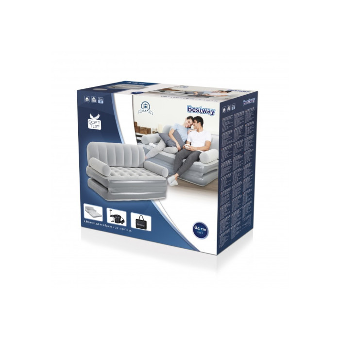 Надувной диван 75073 Bestway с электрическим насосом, (188 х 152 х 64 см) Надувной диван 75073 Bestway с электрическим насосом, (188 х 152 х 64 см)