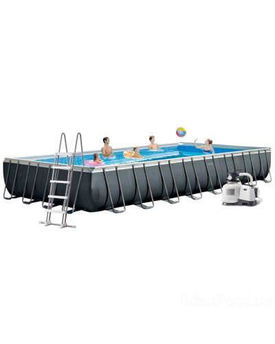 Каркасний басейн Intex 26374 (975х488х132 см) (10000 л/год ,драбина, тент, підстилка; неповна комплектація)