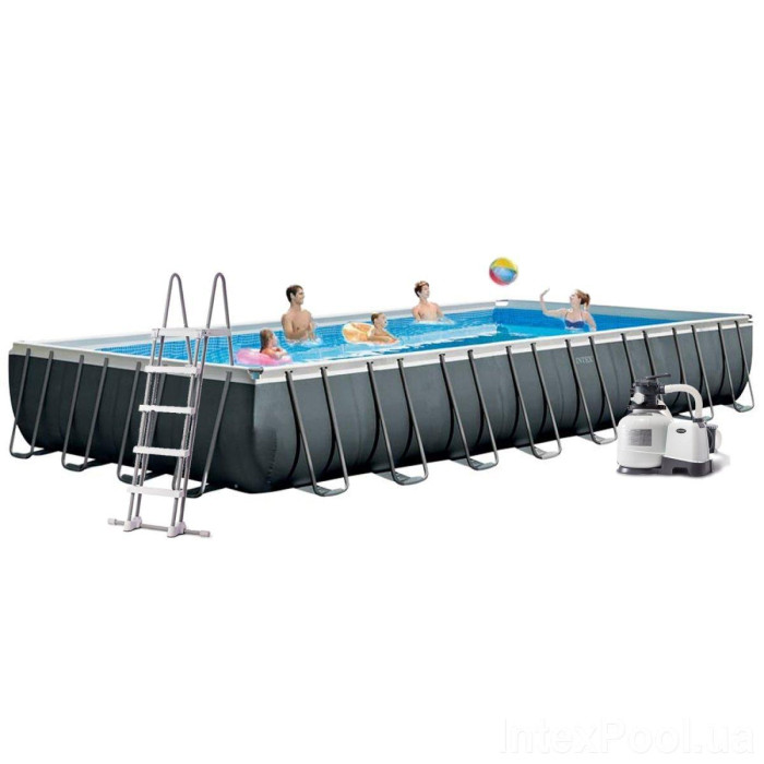Каркасний басейн Intex 26374 (975х488х132 см) (10000 л/год ,драбина, тент, підстилка; неповна комплектація) Каркасний басейн Intex 26374 (975х488х132 см) (10000 л/год ,драбина, тент, підстилка; неповна комплектація)