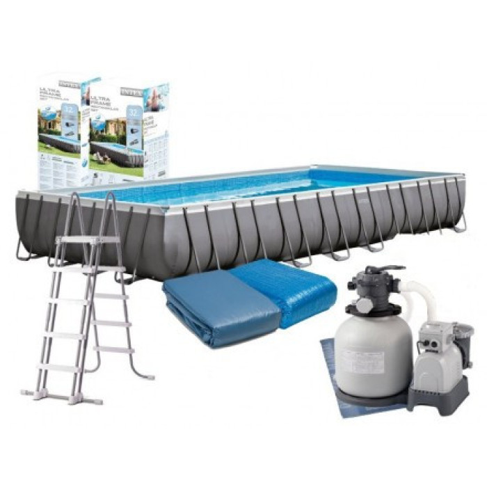 Каркасний басейн Intex 26374 (975х488х132 см) (10000 л/год ,драбина, тент, підстилка; неповна комплектація) Каркасний басейн Intex 26374 (975х488х132 см) (10000 л/год ,драбина, тент, підстилка; неповна комплектація)