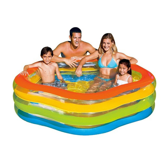 Детский надувной бассейн "Морская звезда" Intex 56495C 185х180х53 см Детский надувной бассейн "Морская звезда" Intex 56495C 185х180х53 см