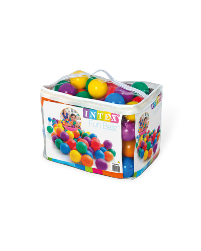 Набор шариков-мячиков для игровых центров Fun Ballz Intex 49600 (диаметр 8 см-100шт)