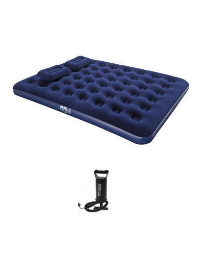 Двуспальный надувной матрас с подушками и насосом Bestway 67374 (203х152х22 см)