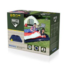 Двуспальный надувной матрас с подушками и насосом Bestway 67374 (203х152х22 см)