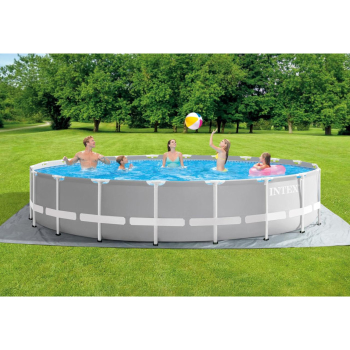 Intex 26756 - каркасний басейн (610х132 см) (5678 л/год, драбина, тент, підстилка) Intex 26756 - каркасний басейн (610х132 см) (5678 л/год, драбина, тент, підстилка)