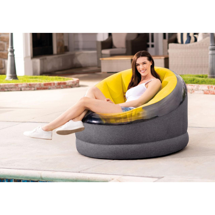Надувное кресло Intex 66582 (112х109х69 см) (жовте) Надувное кресло Intex 66582 (112х109х69 см) (жовте)