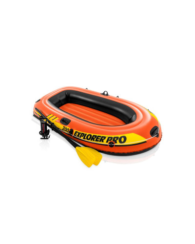Двомісний човен надувний Intex 58357 EXPLORER PRO 200 (196х102х33 см) ручний насос 0.9 л, весла 2 шт