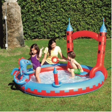 Детский надувной бассейн "Замок Дракона" Bestway 53037 (221х193х150 см) фонтан