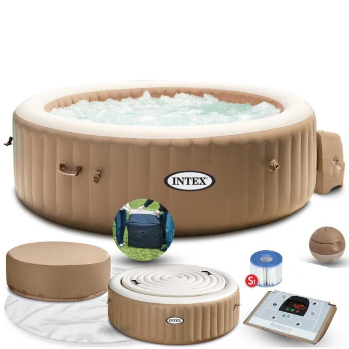 Надувной джакузи-СПА Intex 28476 (191х71 см) (4 мест; 1 741 л/ч, тент, подстилка) Надувной джакузи-СПА Intex 28476 (191х71 см) (4 мест; 1 741 л/ч, тент, подстилка)