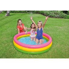 Детский надувной бассейн "Цвета заката" Intex 57422 (147х33 см) надувное дно