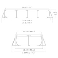 Каркасний прямокутний басейн Intex 28273 (450х220х84 см)