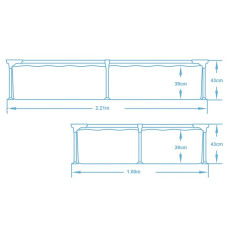 Каркасний басейн Bestway 56401 (221х150х43 см)