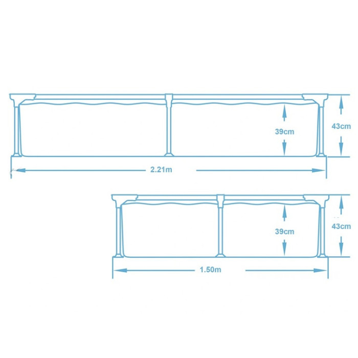 Каркасний басейн Bestway 56401 (221х150х43 см) Каркасний басейн Bestway 56401 (221х150х43 см)
