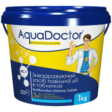 Хлор для бассейна 3 в 1 AquaDoctor MC-T (1 кг) (Таблетка 200 грамм)