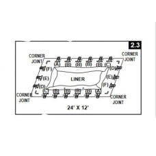 Горизонтальный прогон «E» Intex 10930 для прямоугольных бассейнов Rectangular Ultra XTR Frame (732х366х132 см)