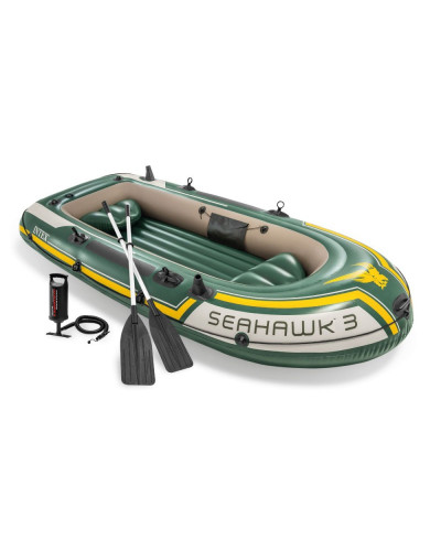 Надувний човен Intex 68380 Seahawk 3 (293х137х43 см) ручний насос 1.7 л, весла 2 шт