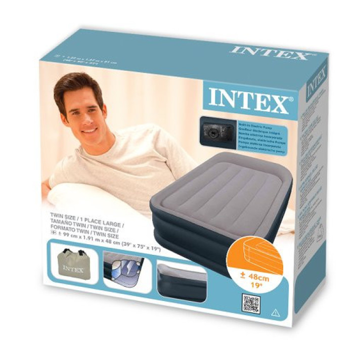 Надувнае кровати Intex 67732 ( 191 х 99 х 43 см.) с втроенным насосом Надувнае кровати Intex 67732 ( 191 х 99 х 43 см.) с втроенным насосом