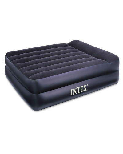 Intex 66720 - надувная кровать pillow rest raised bed 203x152x47см