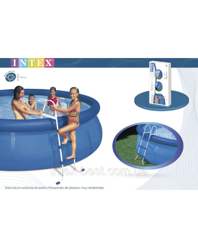 Драбина для надувних і каркасних басейнів висотою 91см Intex 58972