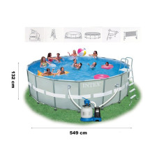 Каркасний басейн Intex 54958 Ultra Frame Pool Set З УНІКАЛЬНИМ ПІЩАНИМ ФІЛЬТРОМ