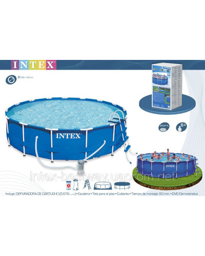 Intex 28252 - круглий каркасний басейн Metal Frame 549x122 см