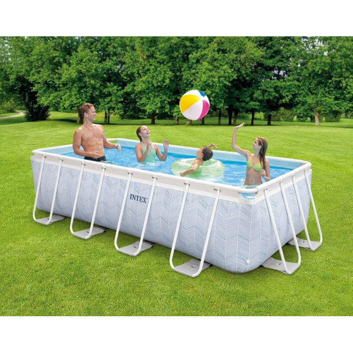 Каркасний прямокутний басейн Intex 26780 (400х200х100 см) (Картриджний фільтр-насос 2006 л/год, драбина) Каркасний прямокутний басейн Intex 26780 (400х200х100 см) (Картриджний фільтр-насос 2006 л/год, драбина)