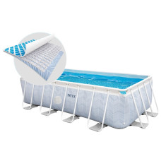 Каркасний прямокутний басейн Intex 26780 (400х200х100 см) (Картриджний фільтр-насос 2006 л/год, драбина)