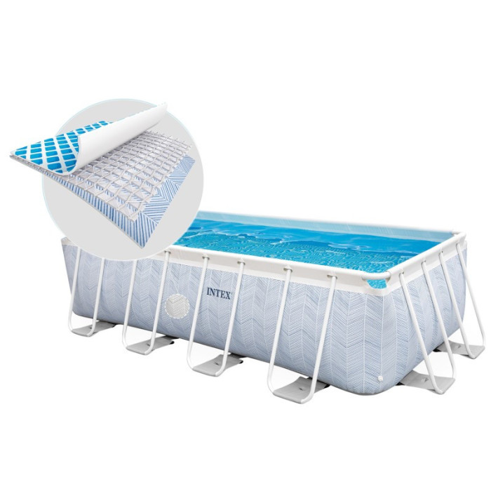 Каркасний прямокутний басейн Intex 26780 (400х200х100 см) (Картриджний фільтр-насос 2006 л/год, драбина) Каркасний прямокутний басейн Intex 26780 (400х200х100 см) (Картриджний фільтр-насос 2006 л/год, драбина)