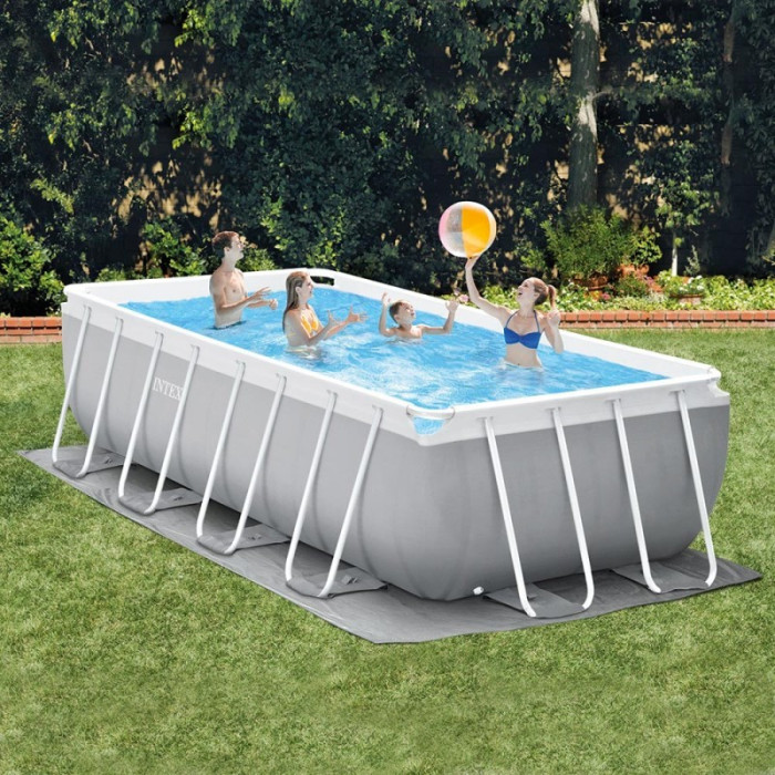 Каркасний прямокутний басейн Intex 26792 (488х244х107 см) (Фільтр-насос 3785 л/год, драбина, тент, підстилка) Каркасний прямокутний басейн Intex 26792 (488х244х107 см) (Фільтр-насос 3785 л/год, драбина, тент, підстилка)