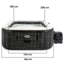 Надувные джакузи-СПА Intex 28452 (239х71 см) (6 мест: 1 741 л/ч,тент, подстилка, подсветка, 2 подголовника)