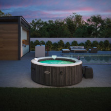 Надувной джакузи-СПА Intex 28440 (196х71 см) (4-х мест: 1 741 л/ч,тент, подстилка, подсветка, 2 подголовника)