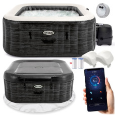 Надувная джакузи-СПА Intex 28450 (211х71 см) (4-х мест: 1 741 л/ч,тент, подстилка, подсветка, 2 подголовника)