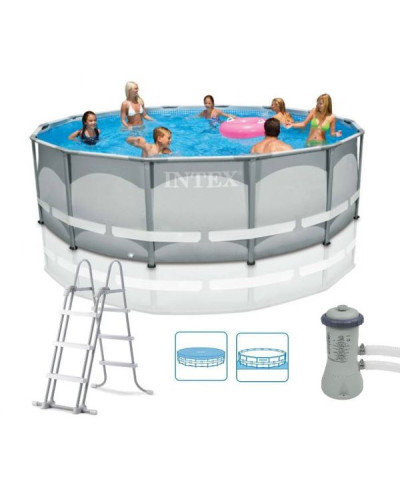 Intex 28310 - круглий каркасний басейн Ultra Frame 427x107 см