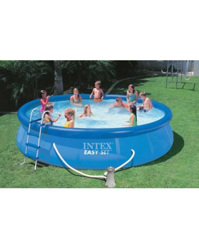 Надувной бассейн с комплектом Easy Set, Intex 28180 (457х84 см)