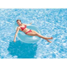 Надувное кресло для отдыха Intex 58889 (137х122 см) Голубое