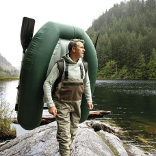 Одноместная надувная рыболовная лодка Intex 68381 Big Catch Pro (165х119х38 см) ручной насос 1.7 л, весла 2 шт