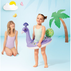 Детский надувной круг Intex 59221 (97х58 см) Павлин