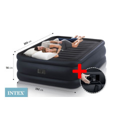 Intex 64440 - надувна ліжко Queen Raised Downy Bed 2013х152х36см