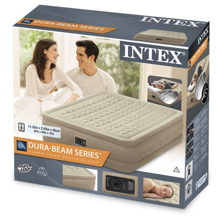 Intex 64458 надувная кровать Queen Ultra Plush 203х152х46см Intex 64458 надувная кровать Queen Ultra Plush 203х152х46см