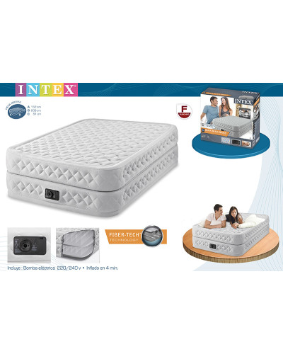 Intex 64464 - надувна ліжко Supreme Air-Flow Bed 203х152х51см