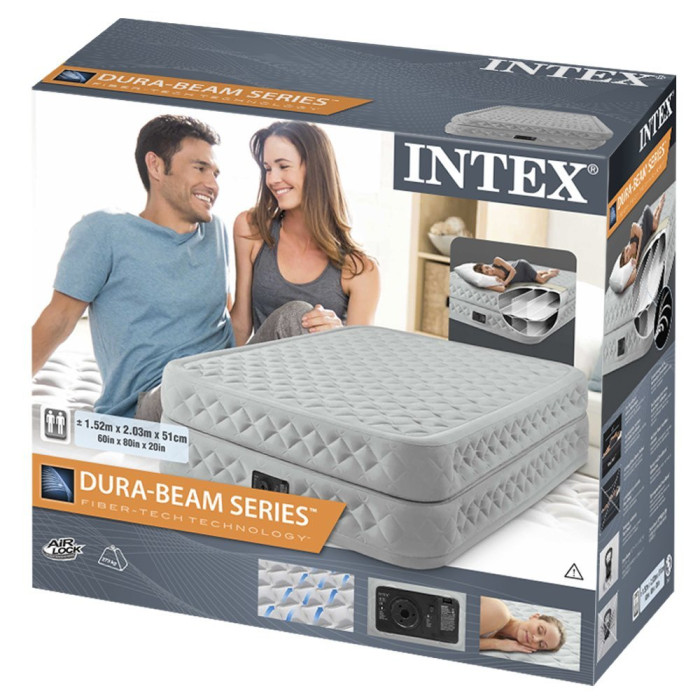 Intex 64464 - надувна ліжко Supreme Air-Flow Bed 203х152х51см Intex 64464 - надувна ліжко Supreme Air-Flow Bed 203х152х51см