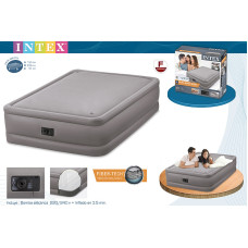 Intex 64468 - надувна ліжко Foam Top Bed 152х203х51см