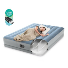 Intex 64159 надувне ліжко (203х152х36 см) з вбудованим електронасосом USB