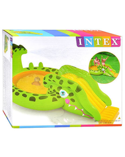 Надувной игровой центр бассейн Крокодил с горкой Intex Gator Play Center, арт. 57132 NP/EP
