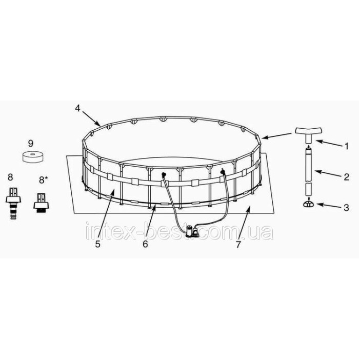 Каркасний Басейн Intex 54924 (28324) (488x122 см.) Каркасний Басейн Intex 54924 (28324) (488x122 см.)