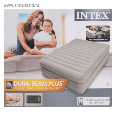Intex 64446 надувне ліжко Pillow Rest Mid-Rise Bed 152х203х51см