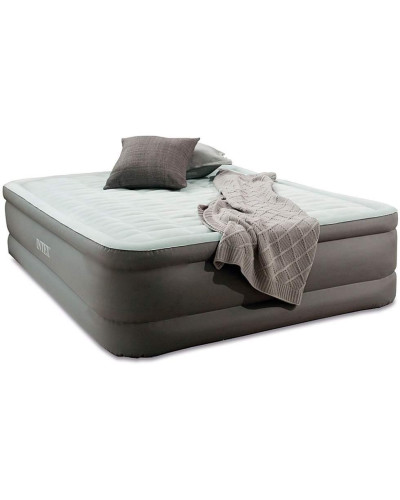 Intex 64484 надувная кровать Premium Comfort-Plush 137x191x46см