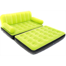 Надувний диван-трансформер 5 в 1 BestWay 67356 Зелений Comfort (Air-O-Space) (188x152x64) + насос 220V. Велюр.