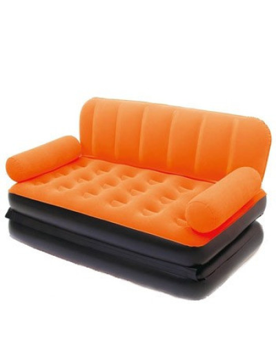 Надувной диван-трансформер 5 в 1 BestWay 67356 Оранжевый Comfort (Air-O-Space) (188x152x64) + насос 220V.